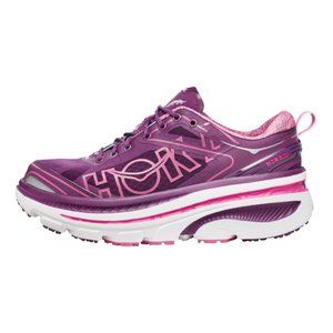 Hoka Women's Size 10.5 HOKA BONDI 3 Running Sneakers Shoes Pink Purple Lace Up